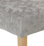 Pair of Skirted Dining Chairs - Damask Grey