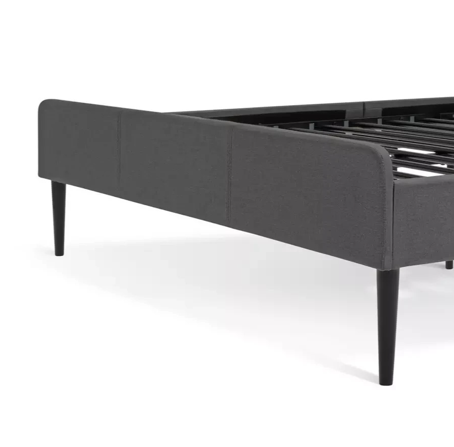 Kristopher Double Fabric Bed Frame Charcoal | Modern Bedroom Furniture Bedstead