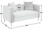 Everly Velvet 2 Seater Sofa - Blue