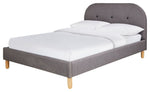 Elin Small Double Fabric Bed Frame - Light Grey | Calm Neutral Aesthetic