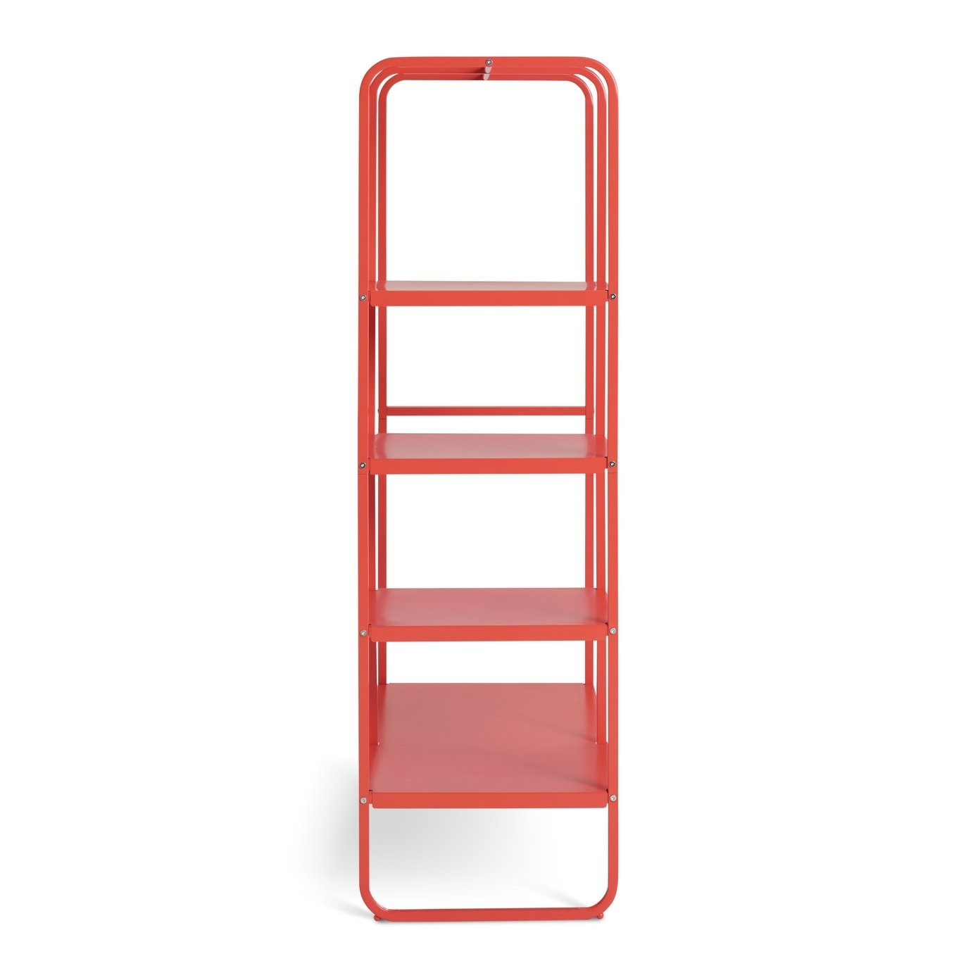 Lorelei Rail With Shelves - Red | Double clothes rail and shelving unit