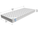 Fleur Single Metal Bed Frame - White with Single Memory Foam Mattress