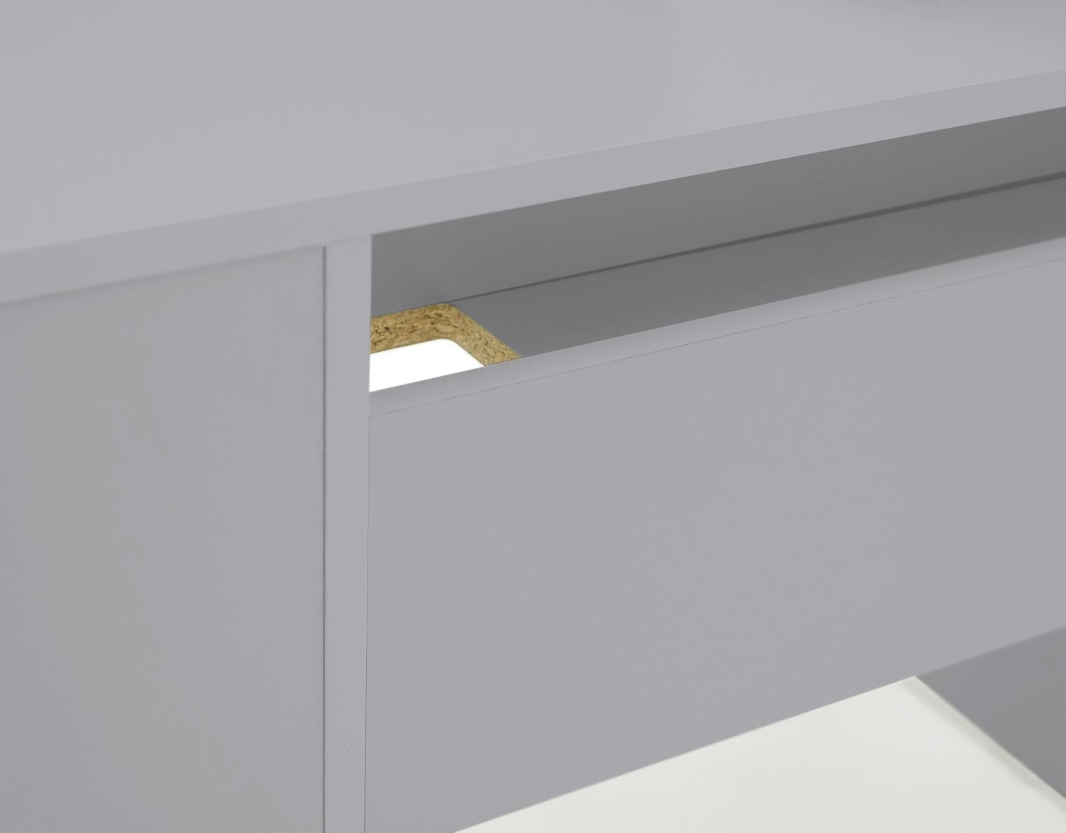 Home Pepper 2 Drawer Pedestal Office Desk - Grey ( B Grade )