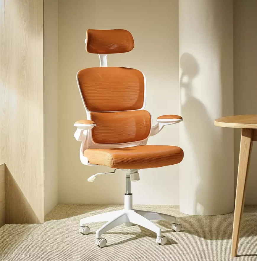 Oxley Mesh Plastic Chair Orange | Modern Dining Kitchen Garden Chair Furniture