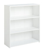 Malibu Short Wood Effect Bookcase - White