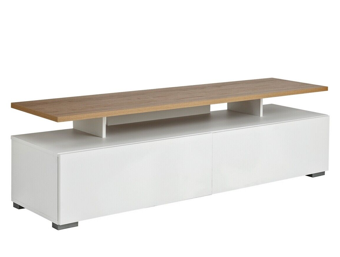 Habitat Floating Top TV Unit - White & Oak ( B Grade 51537 - 51541 )