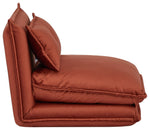 Lottie Fabric Chair Bed - Rust