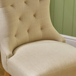 Home Novara Pair of Fabric Dining Chair - Cream | Soft Upholstered Comfort