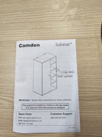 Camden 1 Door Shelved Wardrobe - White and Acacia (B Grade)