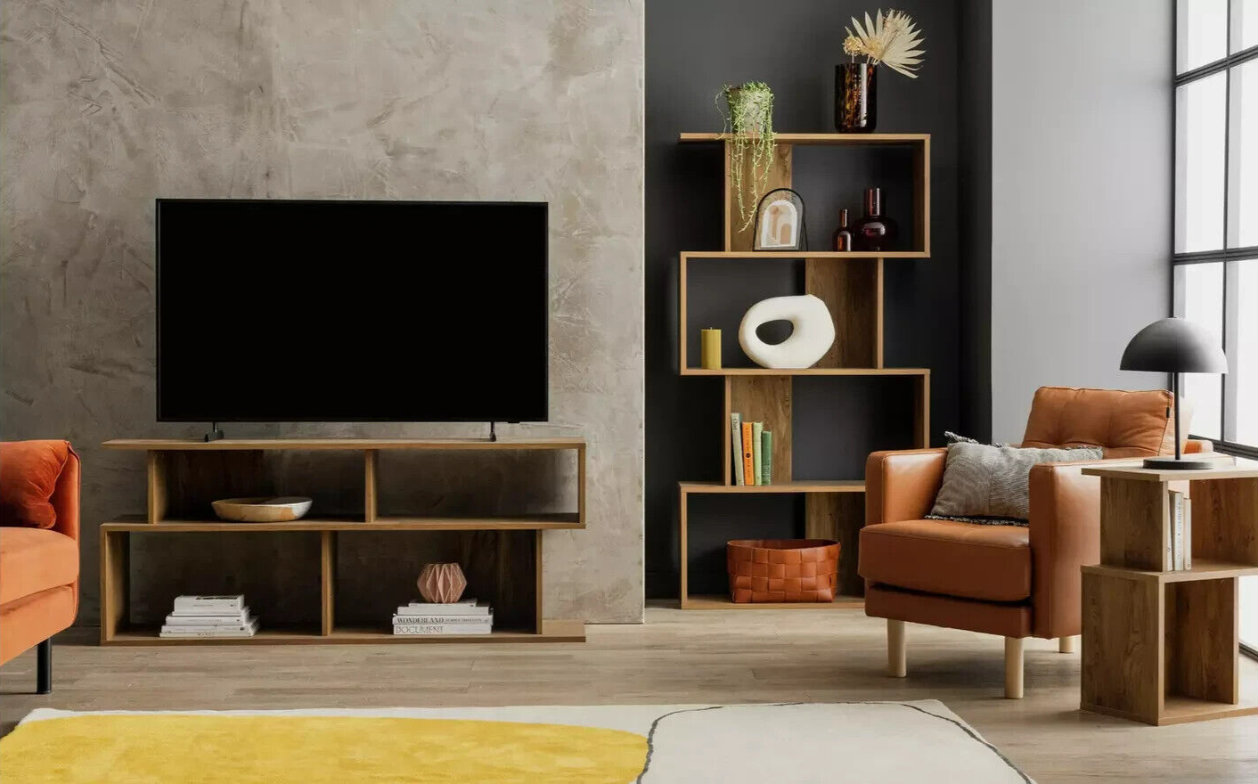Habitat Nomad Blocked Bookcase - Oak ( B Grade 33725 )