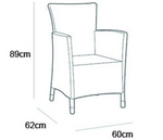 Keter Iowa 2 Seater Rattan Effect Garden Bistro Set-Graphite