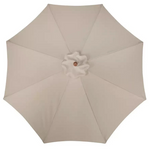 Home 2.7m Water Repellent Garden Parasol - Cream | Outdoor Patio Shade Umbrella