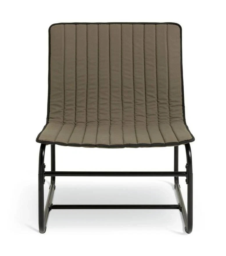 Riba Fabric Sling Accent Chair Khaki | Modern Living Room Lounge Chair Furniture