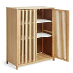 Eave 2 Door Bamboo Cabinet - Natural | Multi-purpose storage cabinet