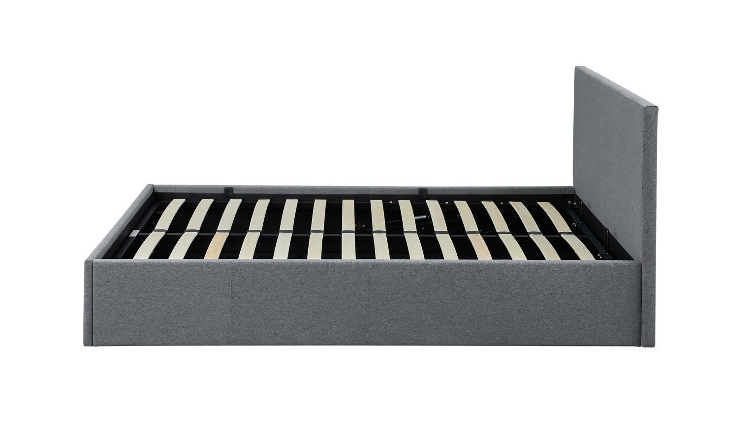 Home Heathdon Kingsize End Lift Ottoman Bed - Grey | Modern Bedroom Storage