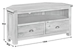 Home Kent 2 Drawer Corner Oak TV Unit - Natural | Space Saving Media Setup