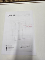 Home Oslo 3 Door Mirror Wardrobe - White (B GRADE)