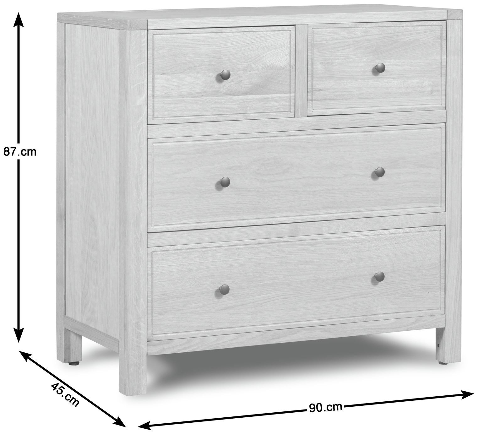 Finchley 4 Drawer Chest - Oak | Modern Bedroom Storage