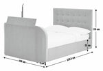Bentley Kingsize 2.1 Sound TV Ottoman Bed - Grey | Bed with Sound System