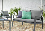 Sitges 4 Seater Aluminium Garden Sofa Set - Grey