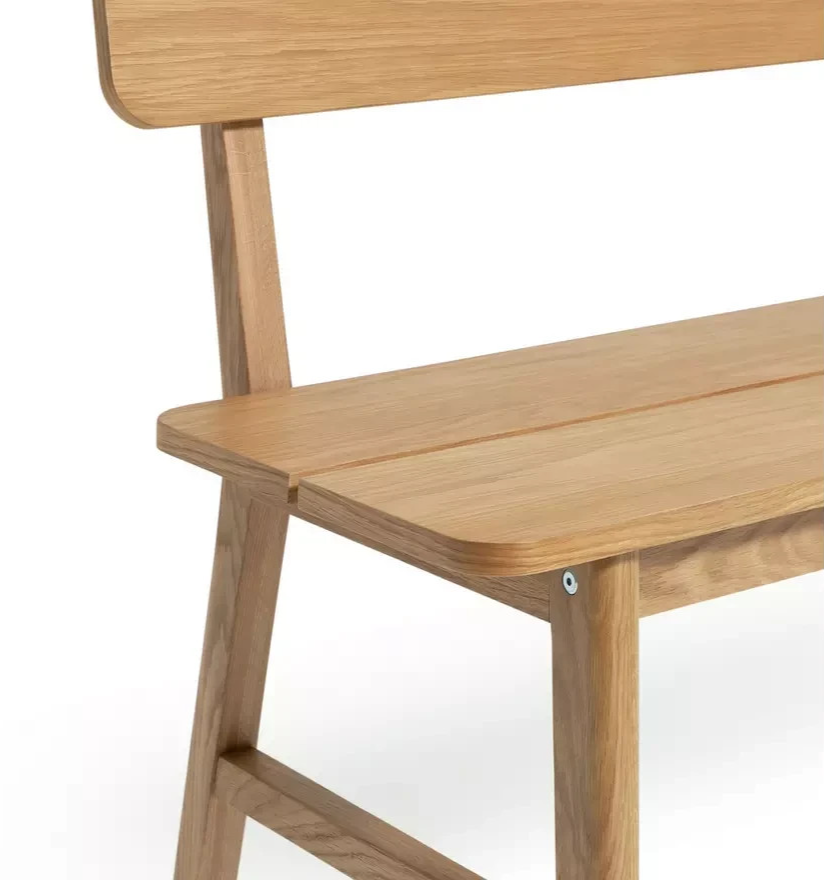 Nel Wood Oak Dining Bench Natural | Wooden Kitchen Dining Seating Furniture
