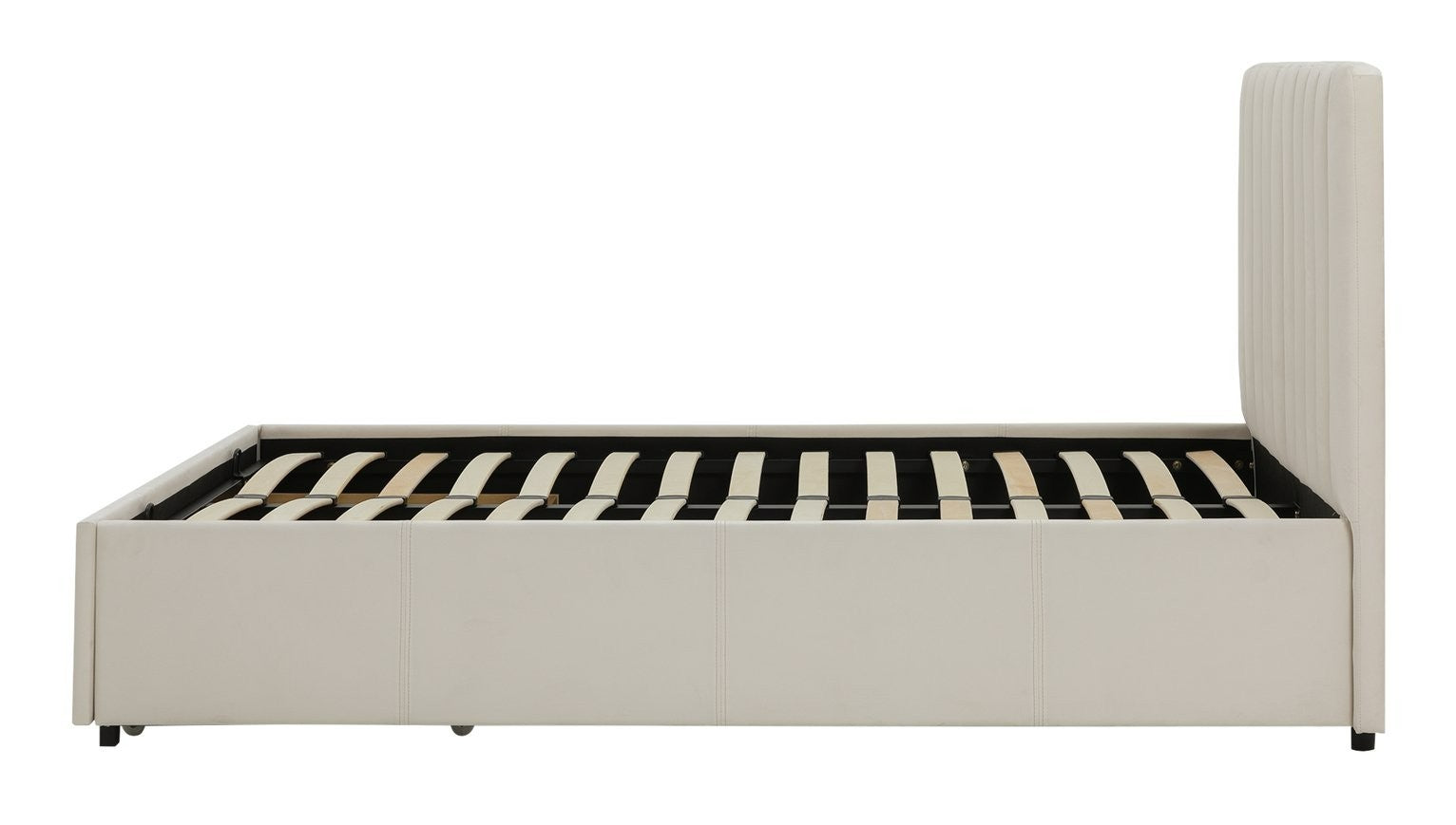 Home Pandora Double Drawer Storage Bed Frame - Cream | Stylish Bedroom Refresh