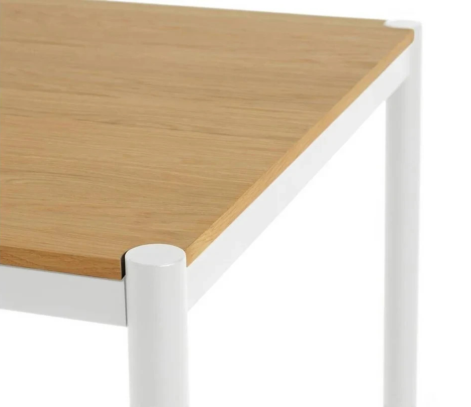 Cabel Wood 4 Seater Dining Table Oak & White | Modern Dining Room Table Furnitur