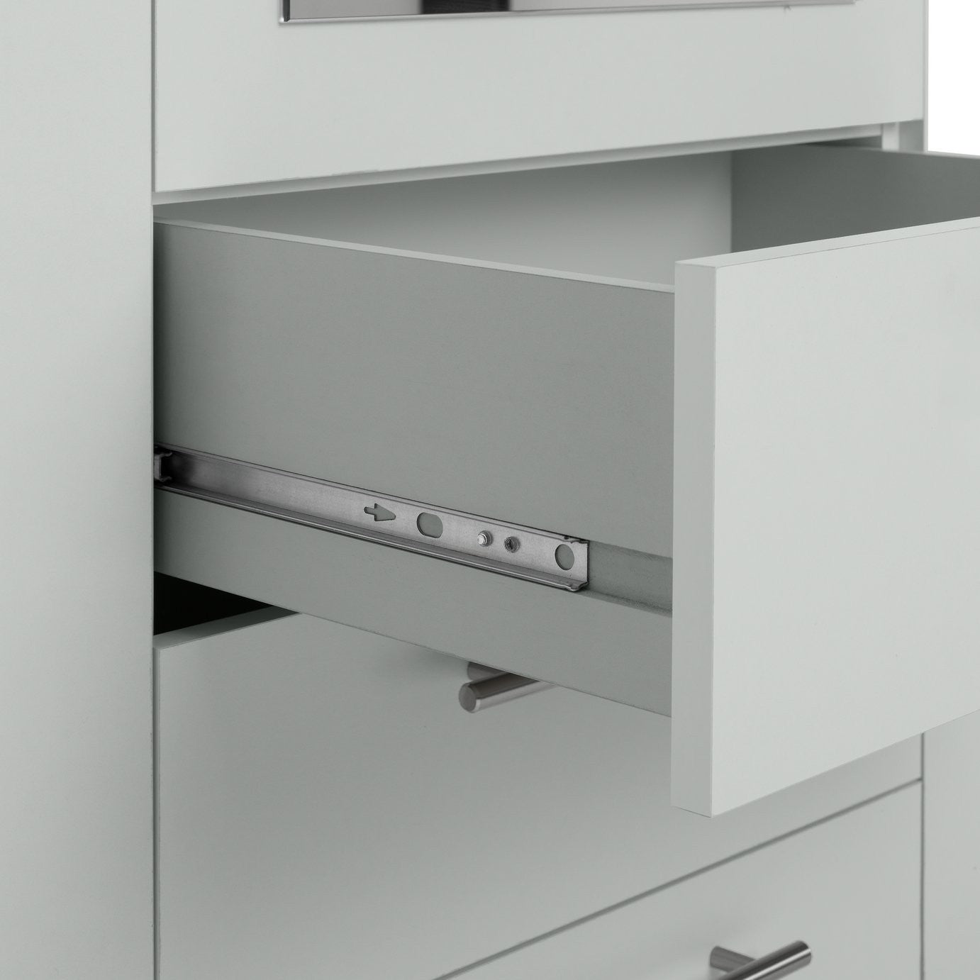 Home Brisbane 3 Door 3 Drawer Wardrobe – Grey | Sleek Neutral Aesthetic