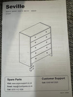 Seville 5 Chest of Drawer - Anthracite (B GRADE)