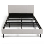 Home Skylar Double Bed Frame White | Sturdy Bedroom Furniture Base with Mattress