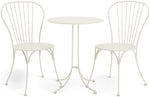 Habitat Elara 2 Seater Metal Garden Bistro Set - White | Outdoor Table Chair Set