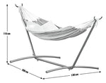 Habitat Hammock with Metal Stand - White & Grey