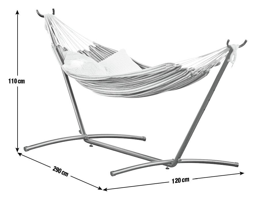 Habitat Hammock with Metal Stand - White & Grey