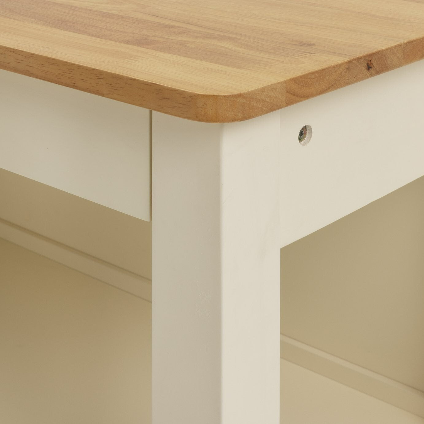 Chicago Solid Wood 2 Seater Bar Island - Cream