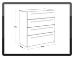 Habitat Atlas 4 Drawer Chest - White