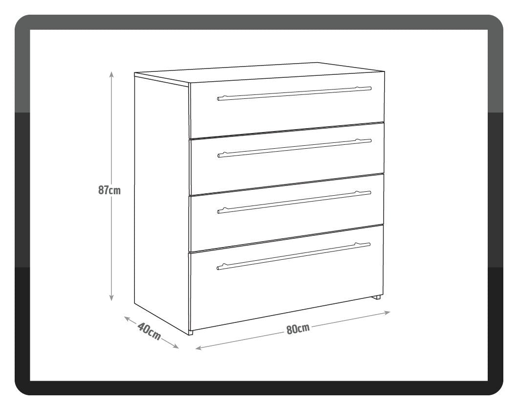 Habitat Atlas 4 Drawer Chest - White