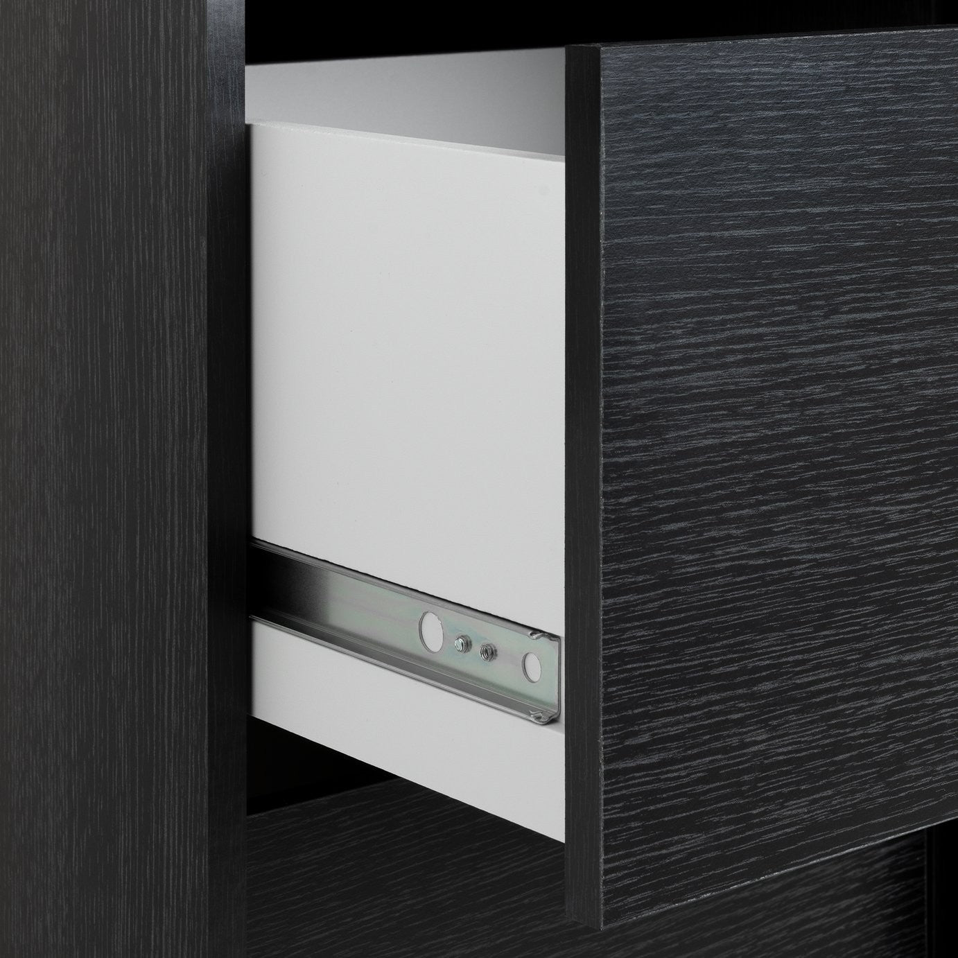 Home Malibu 1 Door Sliding Wardrobe - Black  ( B Grade )
