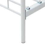 Home Abigail Single Metal Bed Frame - White | metal single bed
