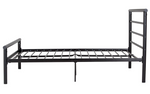 Home Avalon Double Metal Bed Frame Black | Sturdy Base Furniture with Mattress