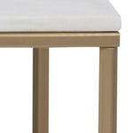 Alisma Coffee Table - White Marble Top | Elegant Stone Surface