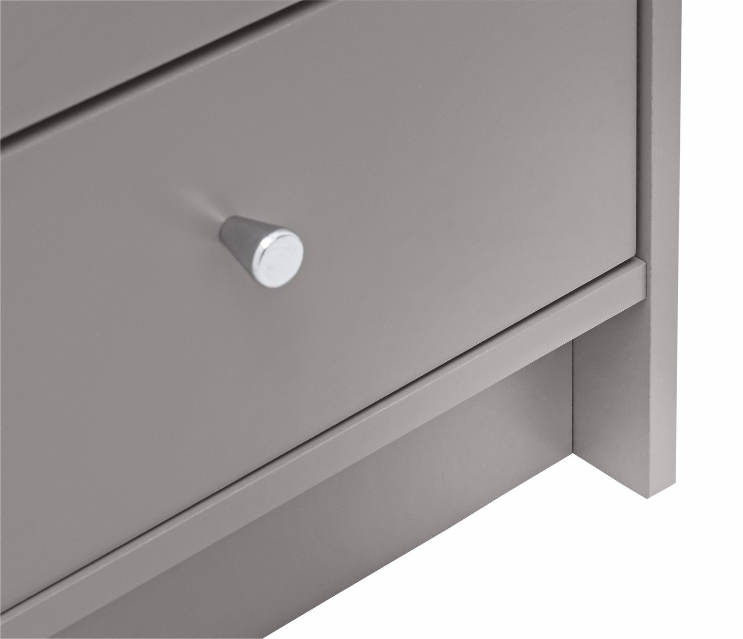Home Malibu 2 Door 3 Drawer Mirror Wardrobe - Grey | mirrored wardrobe