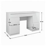 Habitat Jenson 6 Drawer Dressing Table Desk - White Gloss ( B Grade )