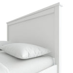 Brooklyn Double Wooden Bed Frame - White | Minimalist white bed