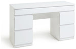 Jenson Double Pedestal Dressing Table-Matte White (B GRADE)