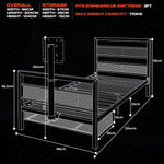 X Rocker BaseCamp TV and Gaming Bed Frame - Black