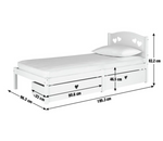 Habitat Home Mia Single Bed Frame with 2 Drawers White | Storage Bed ( B Grade )