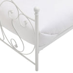 Home Marietta Double Metal Bed Frame - White | Elegant Bedroom Setup