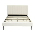 Home Ada Kingsize Velvet Bed Frame - Natural | Luxurious bedframe