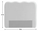 Onda Linen Double Headboard - Grey | Soft Bed Backboard