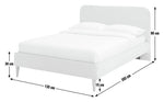 Home Mya Small Double Fabric Bed Frame - Natural | Compact Double Bed